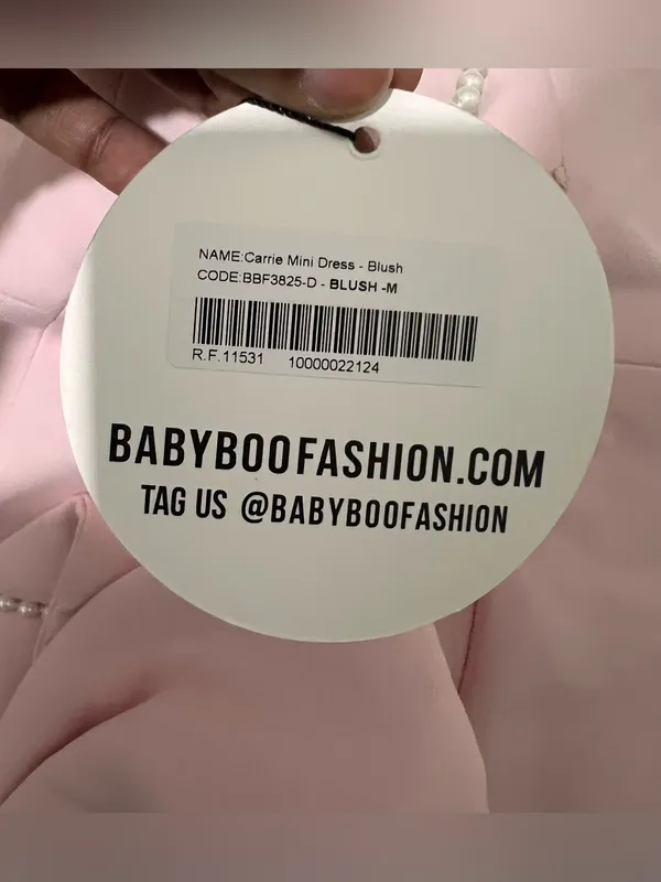 Babyboo NWT Women Medium Blush Pink Mini Dress Soft Girl Romantic Coquette Chic - Image 15