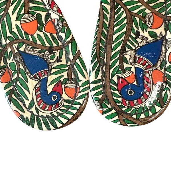 Tory Burch Miller Something Wild Patent‎ Sandals 7.5 Rare Print - Image 3