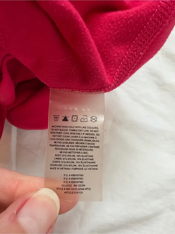 Aritzia TnAction Butter Scoop Neck Longline Tank‎ Bra Top Pink XL - Image 7