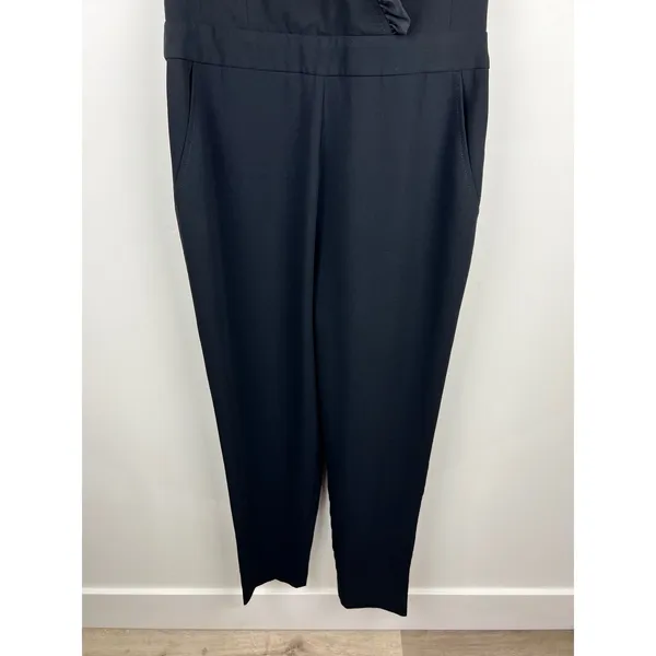 Trina Turk Black Ruffle Neck Sleeveless Jumpsuit Size 8 - Image 15