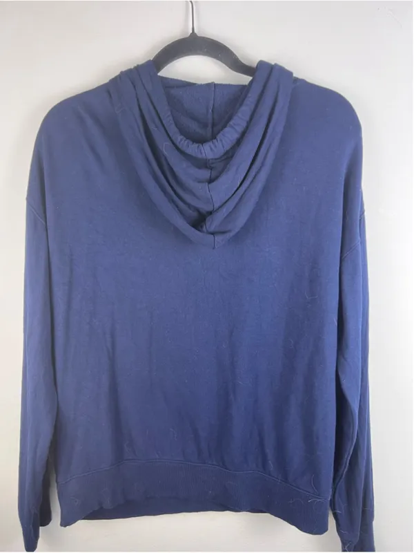 Magnolia Homebody Hoodie Sweatshirt Blue Embroidered Soft Pullover S Cozy Lounge - Image 5