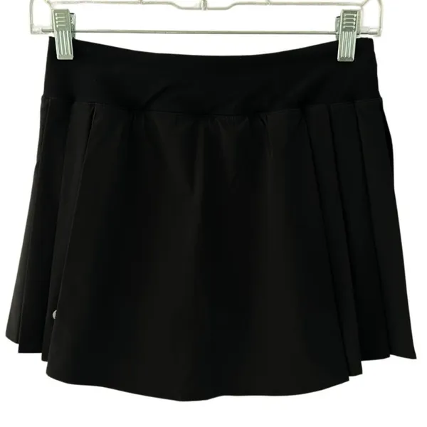 .Lululemon Side-Pleat High-Rise Tennis Skirt Black Size 4 - Image 5
