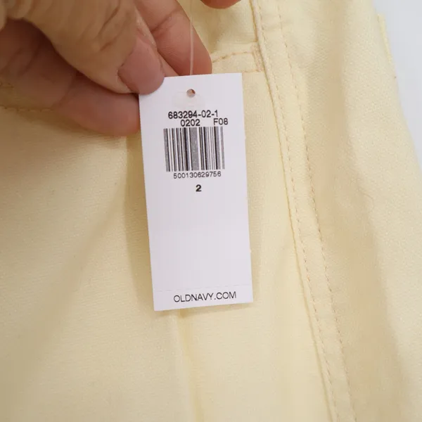 Old Navy Extra High-Rise Wide Leg Pants Cream Off-White Cotton Blend Size 2 NEW - Image 6
