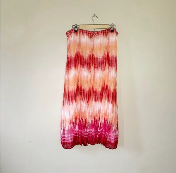 CLEARANCE! Orange/Red Chico’s Hashmark Valayna Maxi Skirt Size 2 (12/L) EUC - Image 2