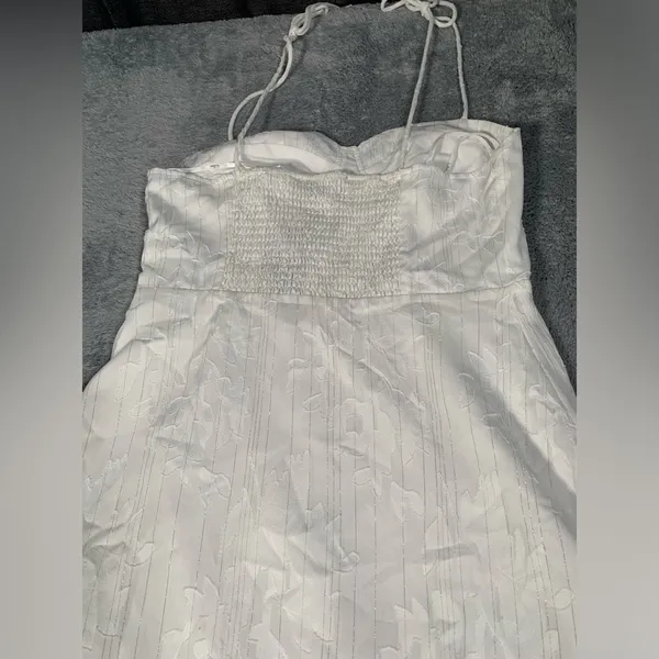 Lulus loveliest looks white floral midi dress medium NWT - Image 11