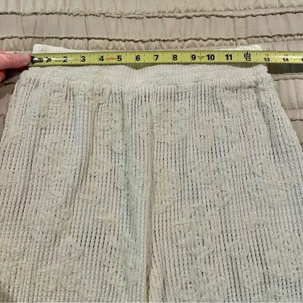 Lulus Cream White Sheer Floral Lace Wide Leg Pants Extra Small Boho Loungewear - Image 5