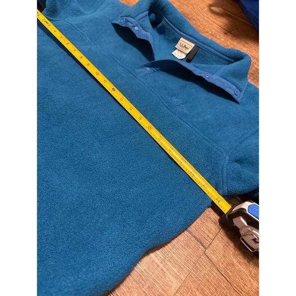 L.L. Bean fleece royal blue 1/4 zip pullover - Image 4
