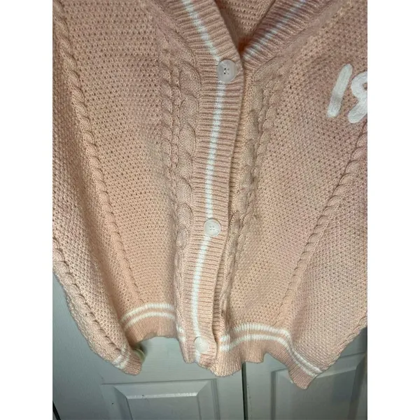 Taylor Swift 1989 Women's Pink Cardigan Sweater M Long Sleeve Casual - Image 9