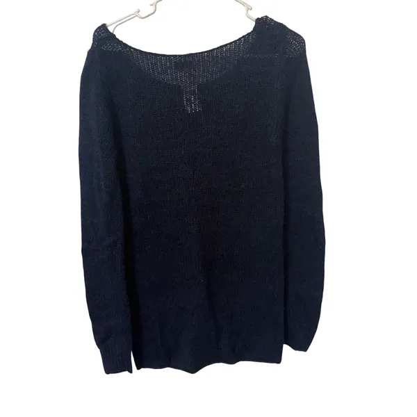 NEW‎ John Galt PacSun Navy Blue Mohair Wool Blend Off the Shoulder Sweater S/M - Image 6