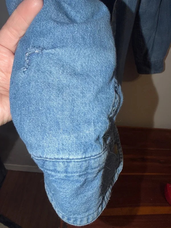 Vintage Wrangler Quilted Down Jean Jacket Unisex Gorpcore Ranch Chore Denim - Image 4