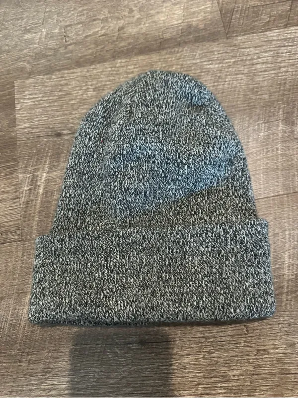 Carhartt Gray Marled Knit Beanie with Logo Patch - Image 2