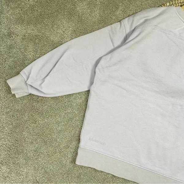 Lululemon Perfectly Oversized Crew Neck Sweatshirt Cotton Terry Lavender Dew 6 - Image 8