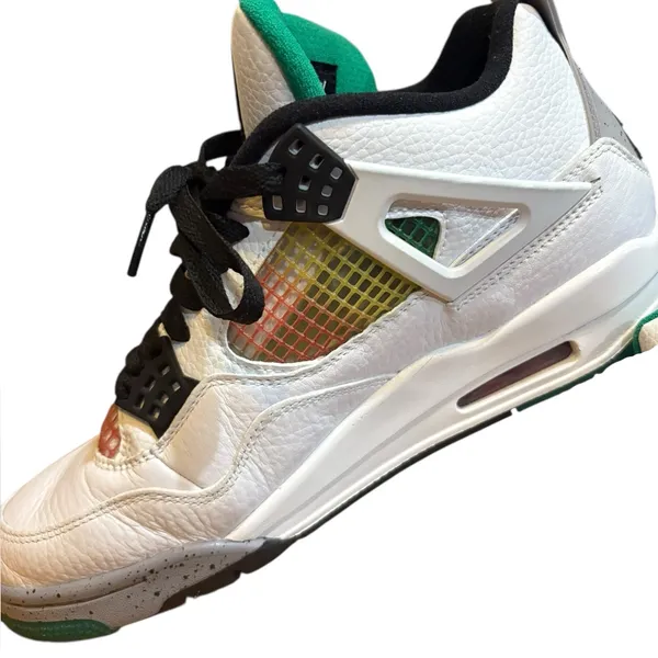 Air Jordan 4 Retro Rasta AQ9129 100 Womens Size 10 White Lucid Green Black - Image 6
