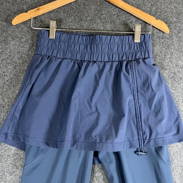 POPFLEX Women XXS Navy‎ Blue Skirted Leggings 25" Inseam High Waist Activewear - Image 5