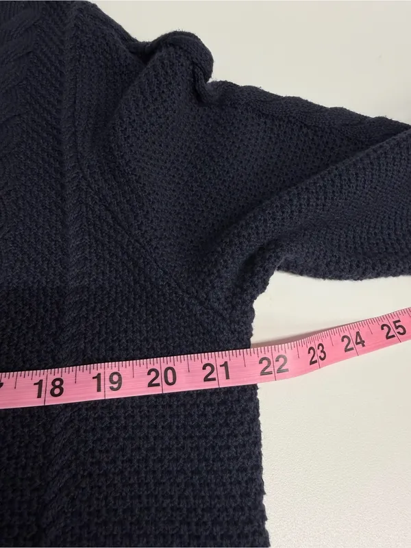 NWT Nautica sweater grandpa fisherman 100% cotton cable knit blue large preppy - Image 6