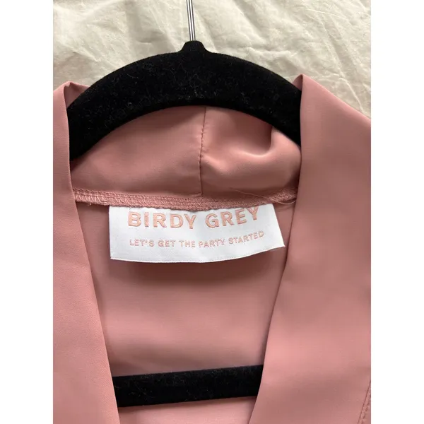 Birdy Grey Kenny Robe Matte Dusty Rose Pink Ruffle‎ Sleeve Tie Waist M/L - Image 7