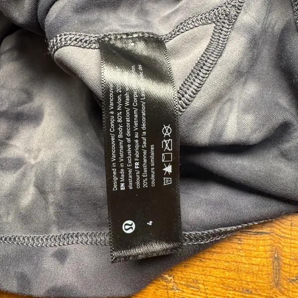Lululemon Align Short Sleeve Cropped TIE DYE‎ Top Women's Size 4 - Image 4