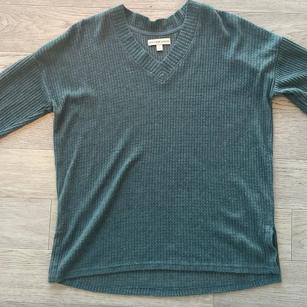Alexander Jordan V-Neck Green Sweater Size Large - Image 2