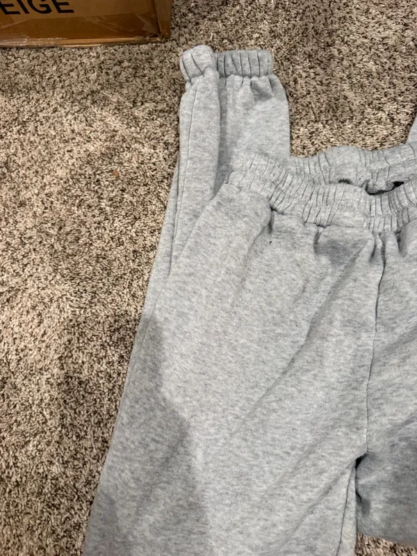 Grey Shein Sweatpants Wide-Leg - Image 4