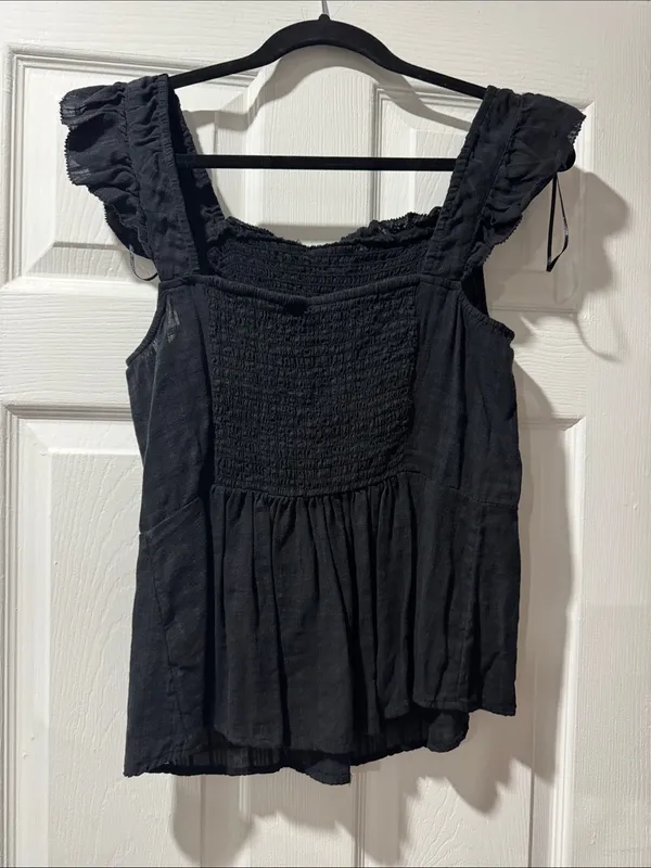 Old Navy Ruffle Sleeve Smocked Peplum Top - Image 3