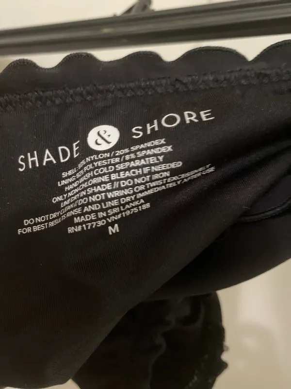 Shade & Shore Black Ruffle Swim Bottoms - Image 3