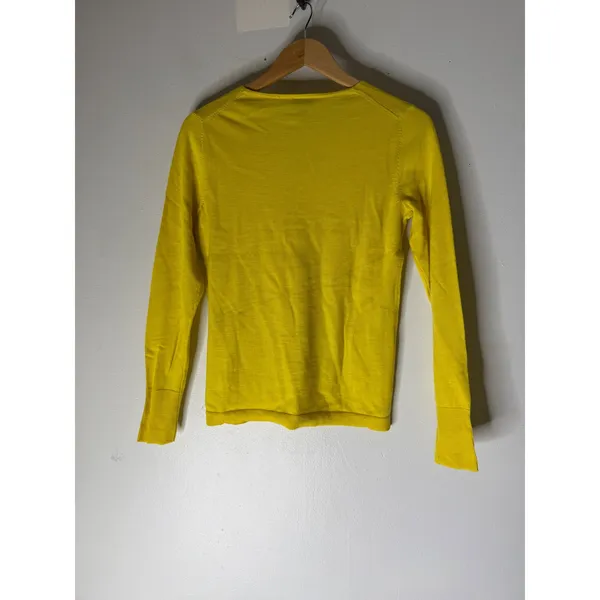 Talbots yellow v‎ neck merino wool lightweight sweater XS - Image 2
