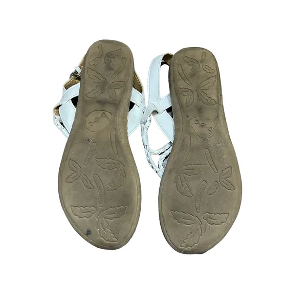 B.O.C. Born Concept Sandals Size 8M White Leather‎ C89701 Thong Strap - Image 9