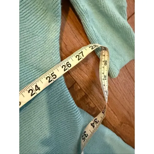 Amazon mint green ribbed cowl neck oversized tunic sweater small - Image 8