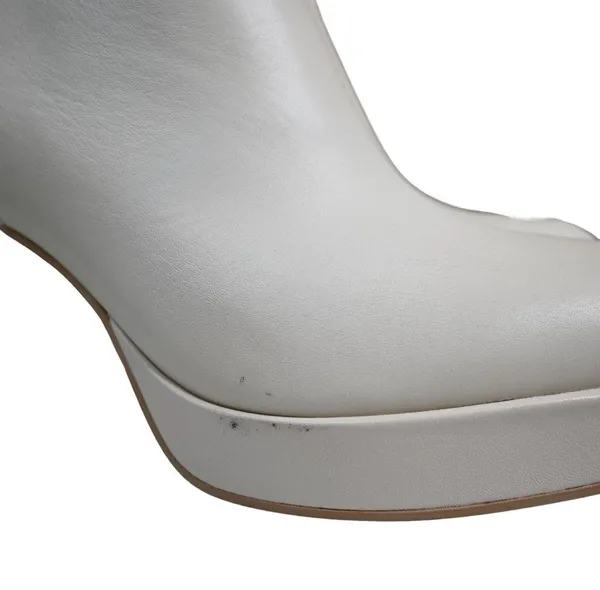 Dolce Vita Womens 10 Ulyses Platform Bootie in Ivory Leather NEW - Image 8