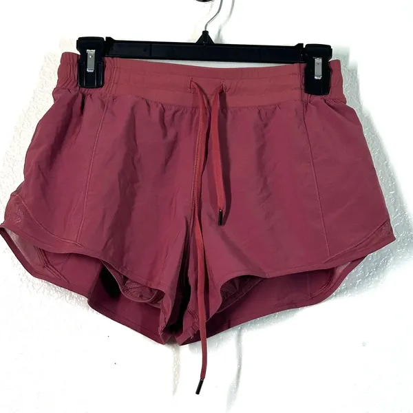 Lulu Shorts Running Swift Lightweight Drawstring Lined Brief 2.5 Inseam Pink - Image 2