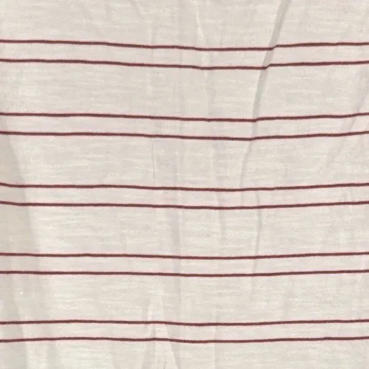 Maeve Anthropologie Ivory Red Striped Handkerchief Hem Tank Top Women Medium - Image 6
