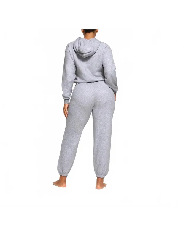 Skims Classic Jogger Cotton Fleece Sweatpants Loungewear Gray Women's Size XS - Image 2