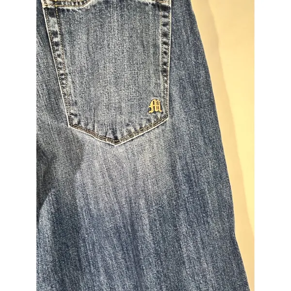 Miss Me Wide Leg Crop Jeans Women 29 High Rise Raw Hem Medium Wash Grunge Street - Image 3