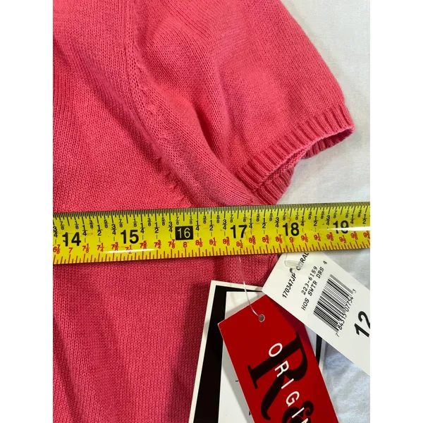 NEW R&K Originals Shrug Crop Sweater Womens Coral Pink 12 NWT - Image 4