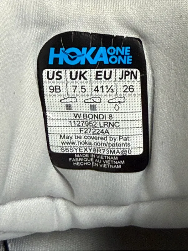 Hoka One One Bondi 8 Women’s Running Shoes Lunar Rock/Nimbus Cloud Size 9B - Image 5