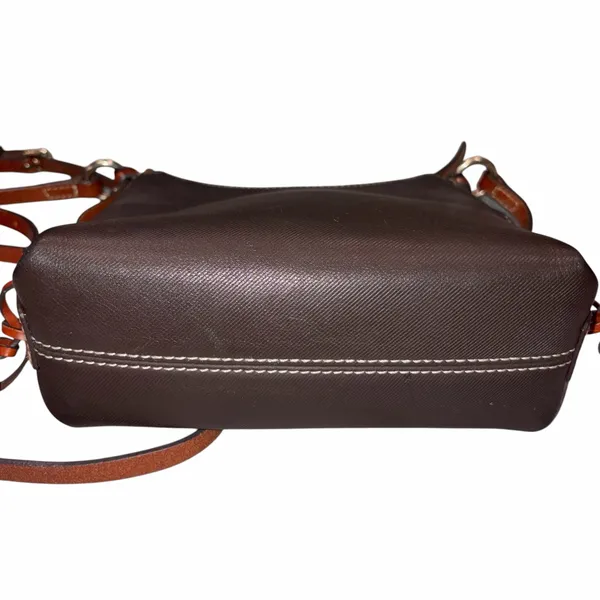 Dooney & Bourke Brown Leather Crossbody Bag - Image 5