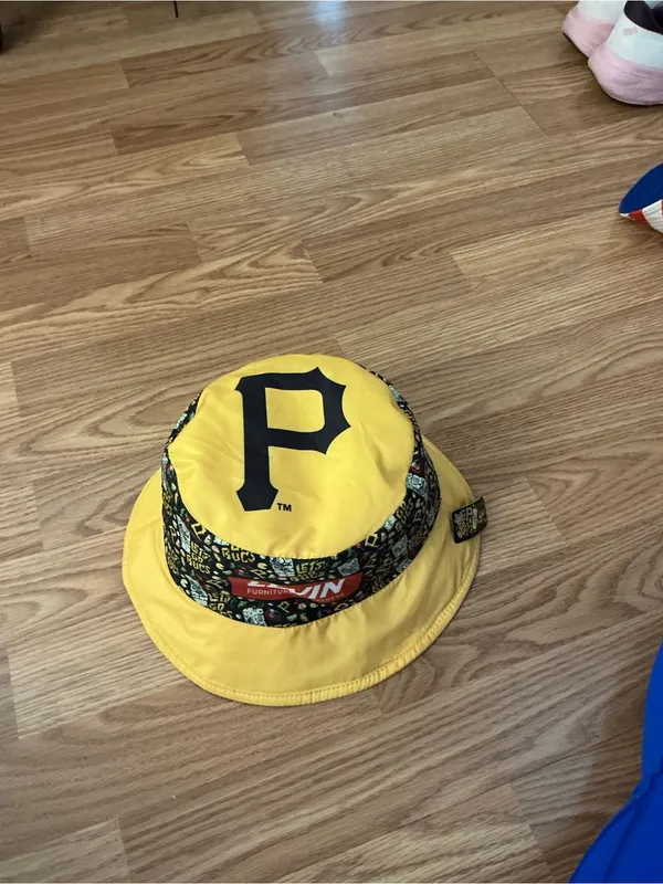 Pittsburgh Pirates Baseball Reversible Bucket Hat Black - Image 4
