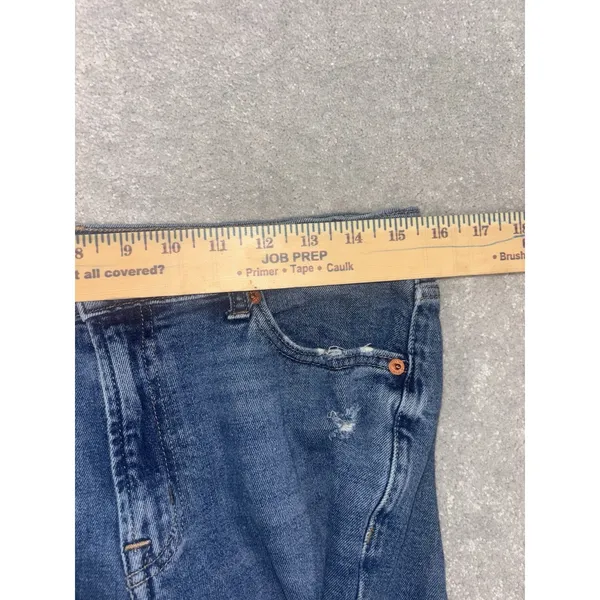 GAP Jeans Women's Blue 6/28 Distressed Regular‎ Girlfriend Mid Rise Wash Denim - Image 6