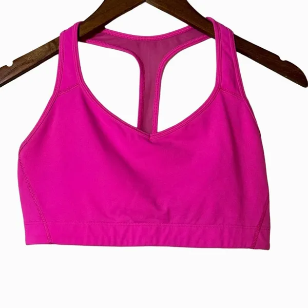 Victoria’s Secret VSX Sport Racerback Bra Neon Pink Large - Image 2