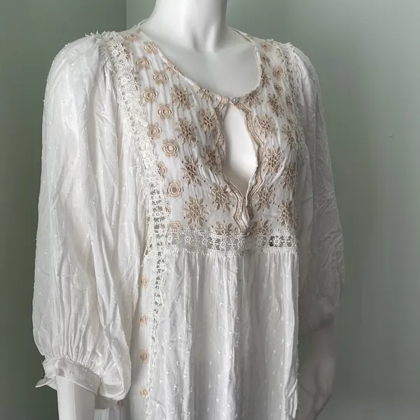 Free People Charlotte Swiss-Dot Tunic Dress Ivory - Image 6