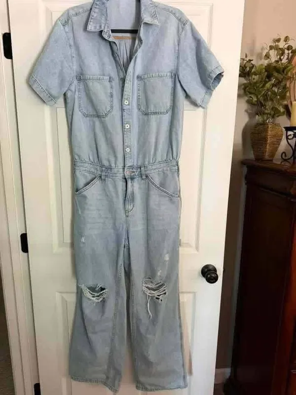 Anthropologie Pilcro Denim Jumpsuit Sz 6 - Image 8
