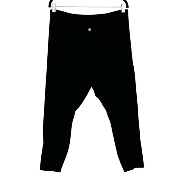 Lululemon Align Rib Panel High Rise Tights Leggings Sz 14 Black Nulu Stretch - Image 4