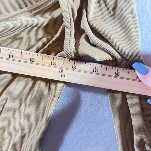 341 | Intimately Free People‎ S Olive Ribbed Mock Neck Open Back Long Sleeve Top - Image 8