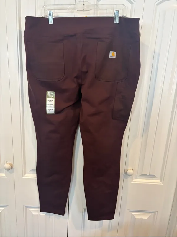 Carhartt burgundy force fitted midweight utility leggings size XL - Image 2