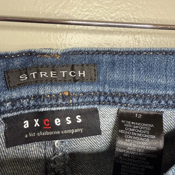 Axcess Liz Claiborne Denim Jeans Stretch Mid Rise Bootcut Size 12 - Image 3