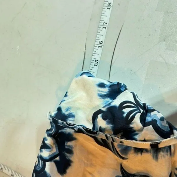 NWT Zara XS Floral Printed Ruched Cami‎ Tank Top Y2K Inspired THE OC White Blue - Image 12
