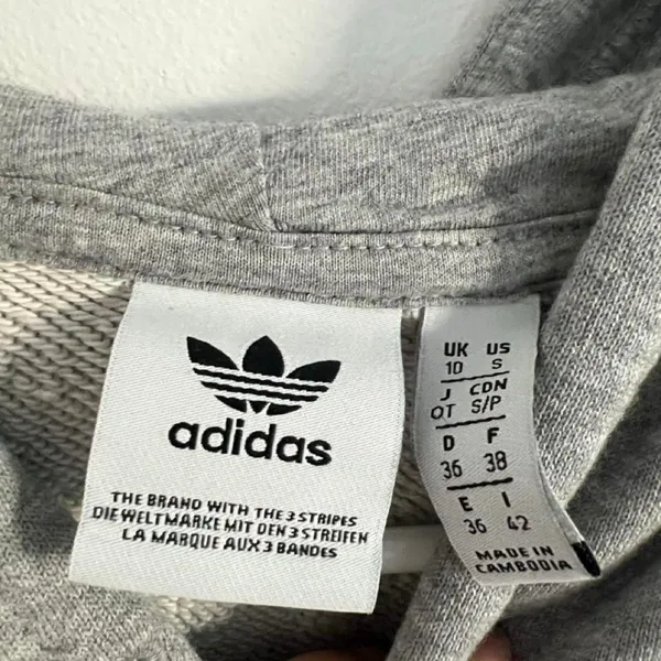 Adidas Women's Grey Hoodie - Image 2