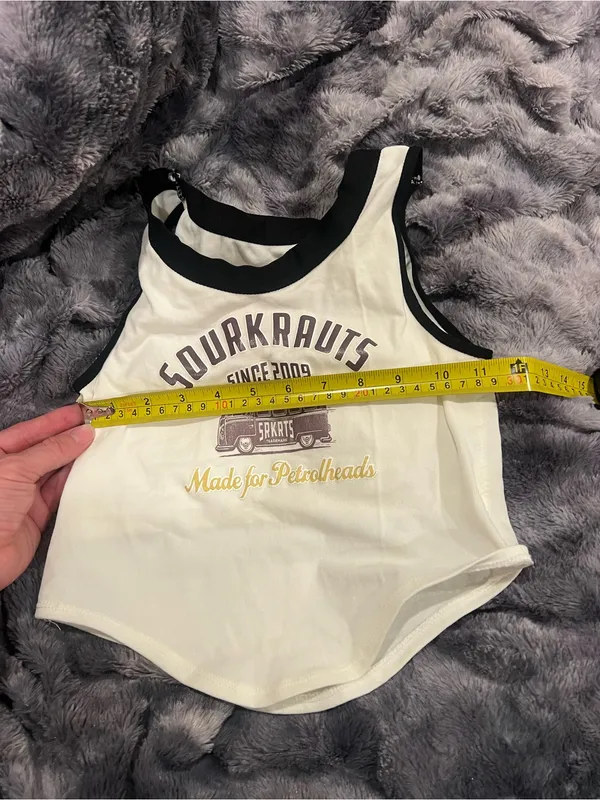 Women’s XS/SM White & Black Tank Top - Made for Petrolheads - Image 3