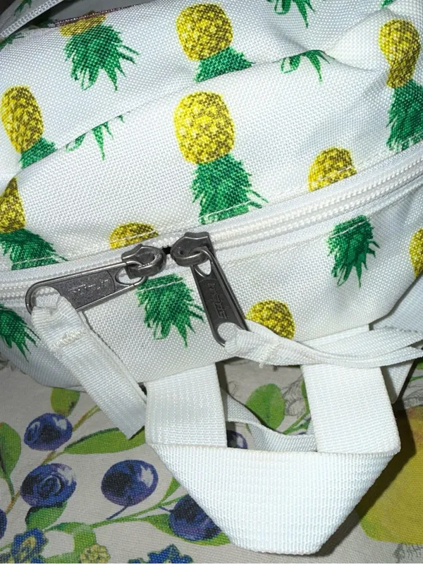 Jansport White Pineapple Print Backpack -Medium - Image 5