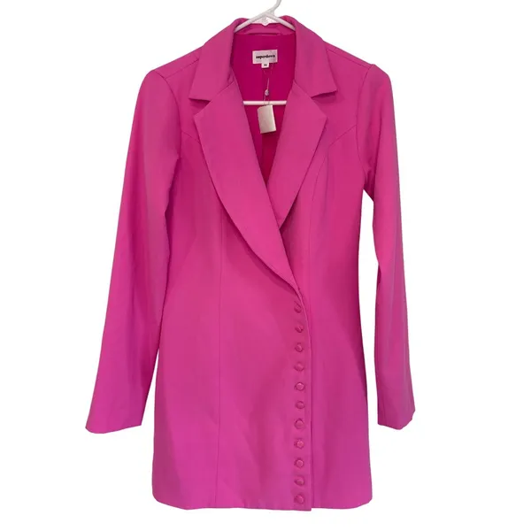 superdown Armida Button Blazer Dress in Hot Pink X-small New Nwt Jacket Mini - Image 4